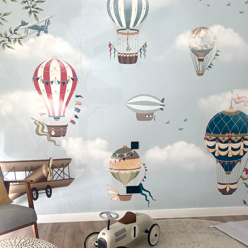 Mural infantil paper pintat